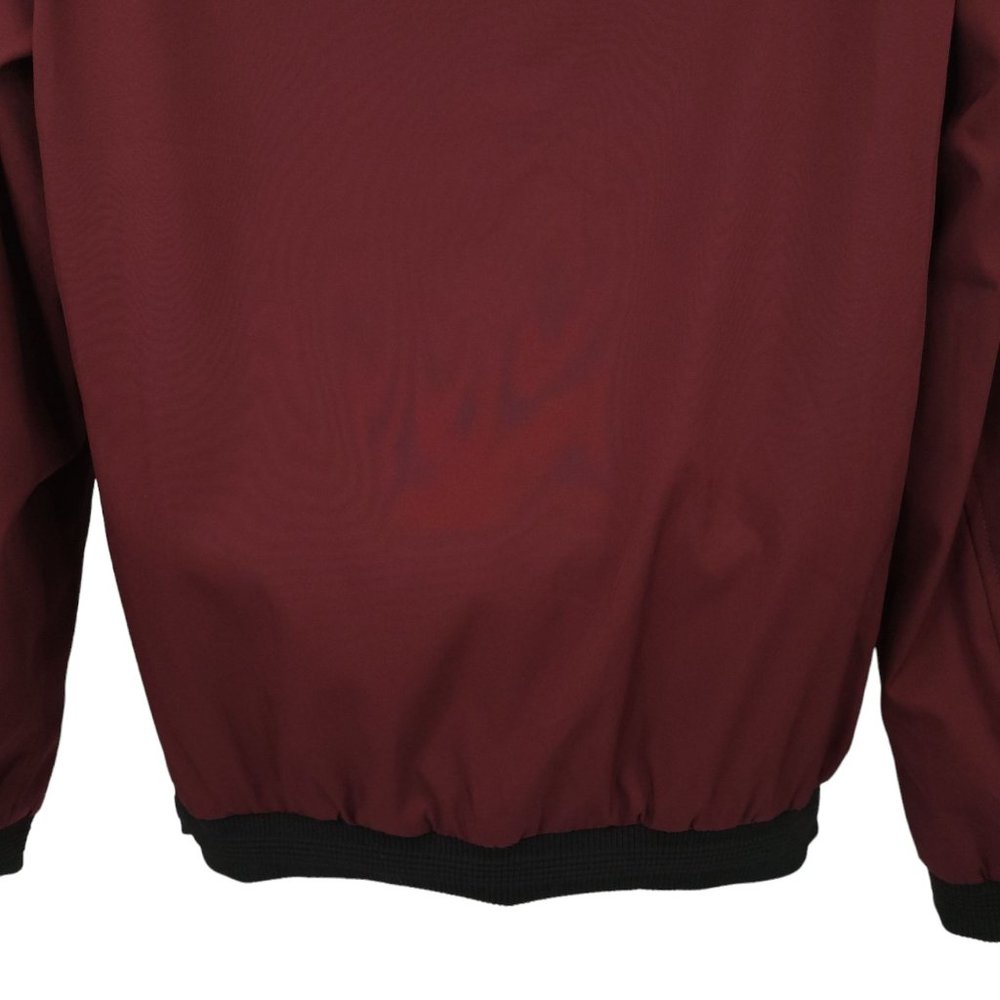 Sandbank Front Zip Lined Golf Windbreaker Mens Size M Maroon Black Lightweight - Picture 10 of 12